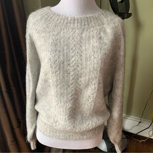 Point Sur for J.Crew Mohair Blend Sweater Lt Gray Sz XS Sezane-esque